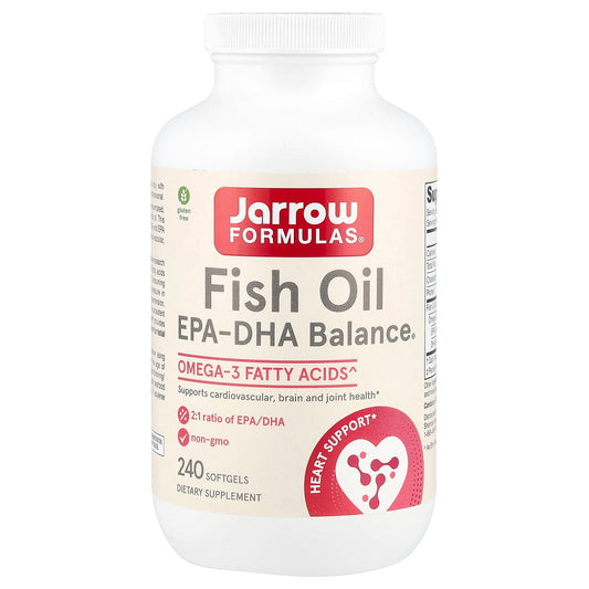 Jarrow Formulas Fish Oil EPA-DHA Balance, 1,000 mg, 240 Softgels