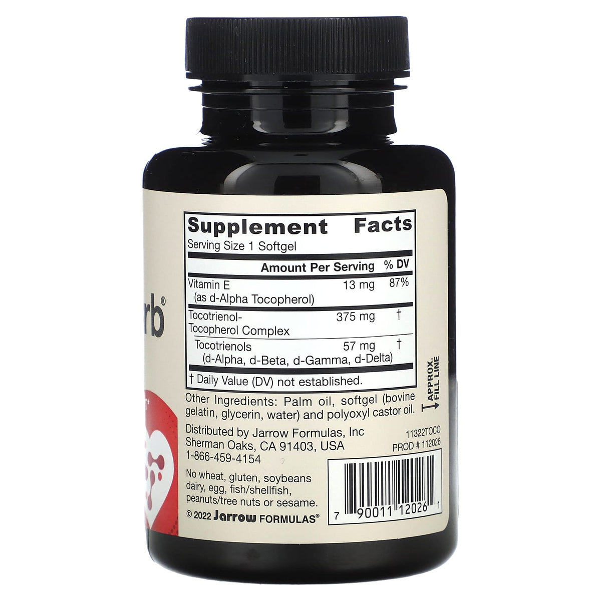 Jarrow Formulas Toco-Sorb Tocotrienols + Vitamin E, 60 Softgels - view 2
