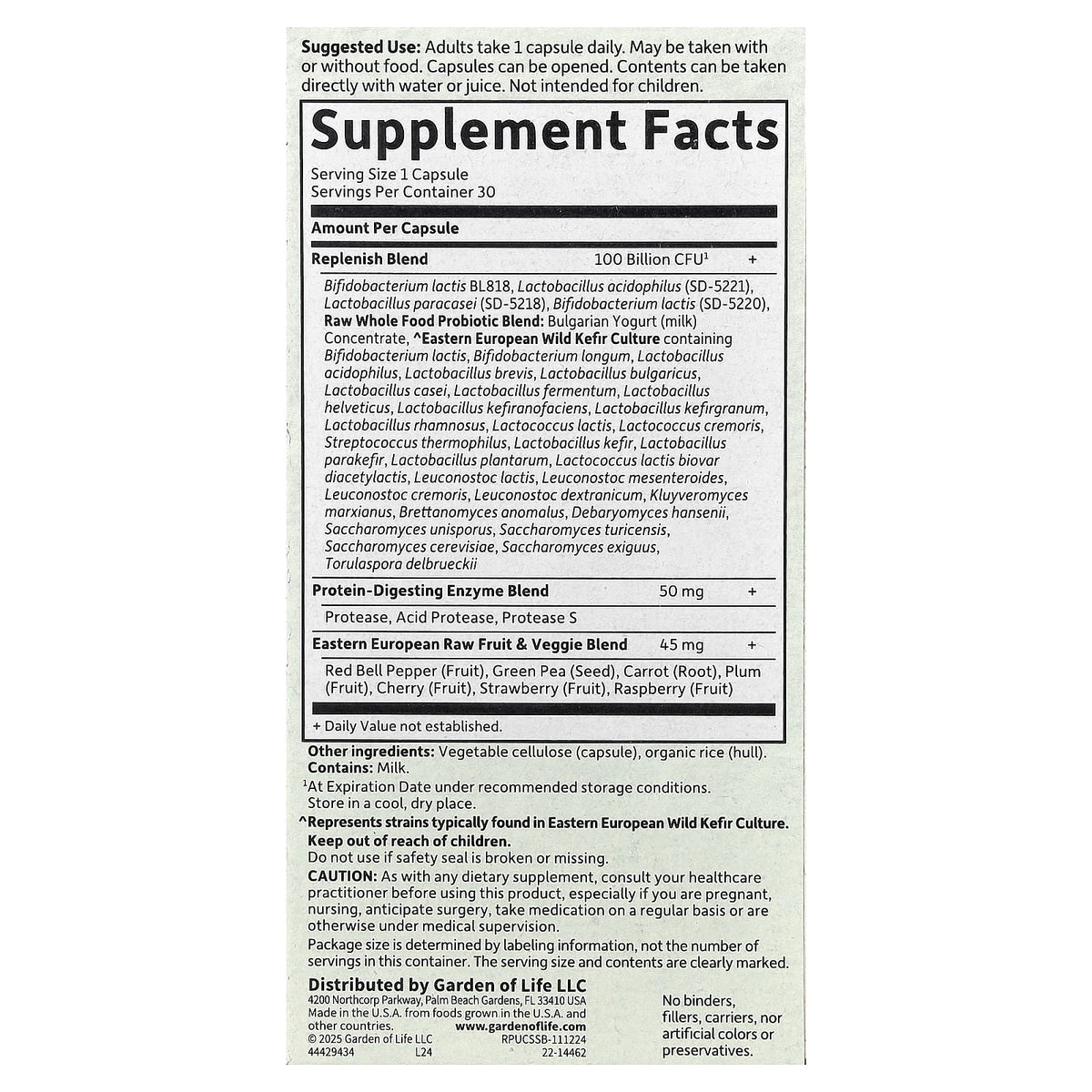 Garden of Life RAW Probiotics Ultimate Care Shelf-Stable, 30 Vegetarian Capsules - view 2