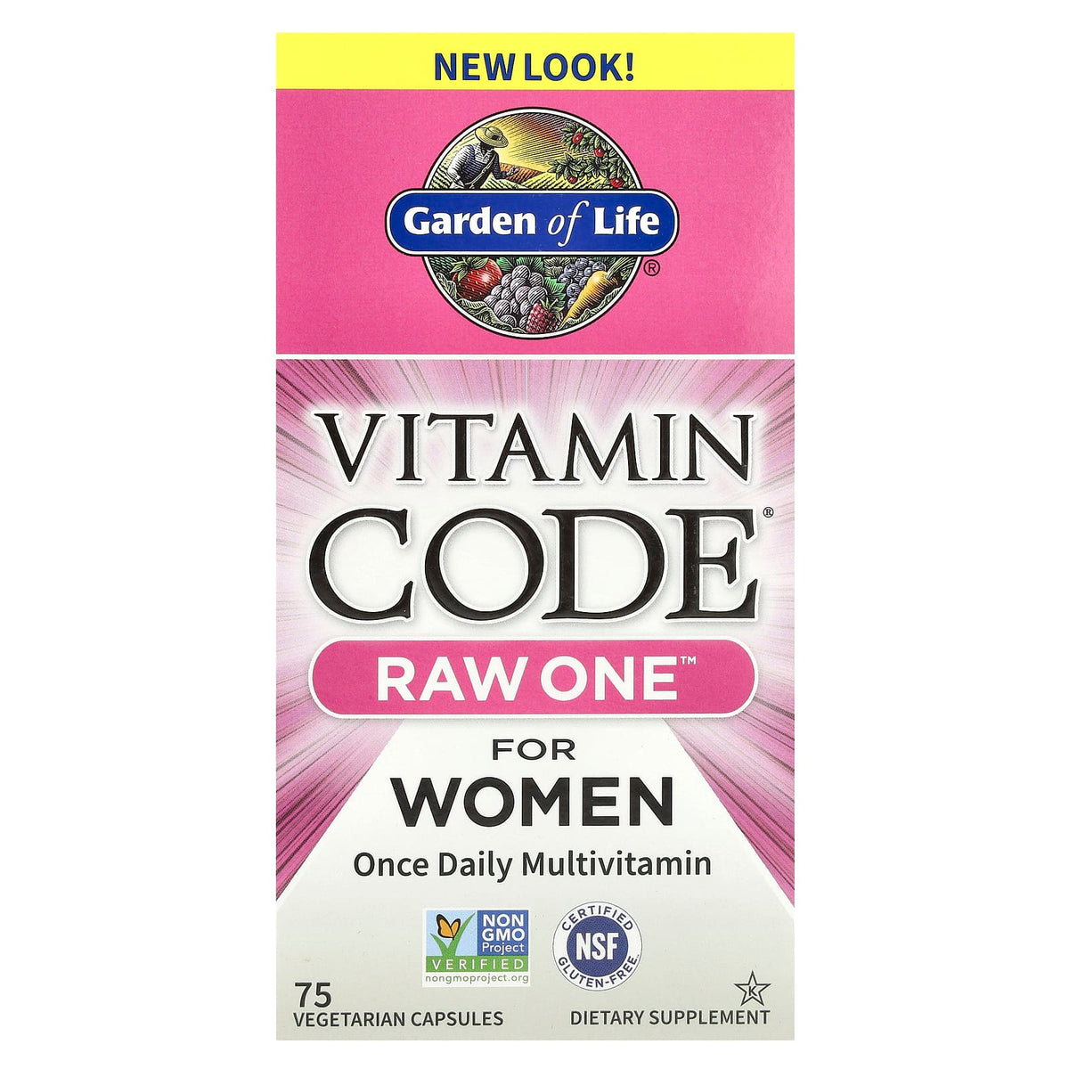 Garden of Life Vitamin Code RAW One Multivitamin for Women, 75 Veg Capsules — product view