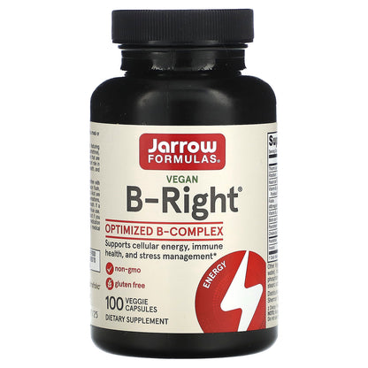 Jarrow Formulas B-Right Vitamin B Complex, 100 Veggie Capsules