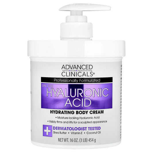 Advanced Clinicals Hyaluronic Acid Hydrating Body Cream 454 g (16 oz)