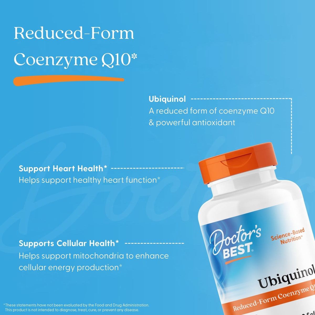Doctor's Best Ubiquinol 100 mg, 60 Softgels - view 5