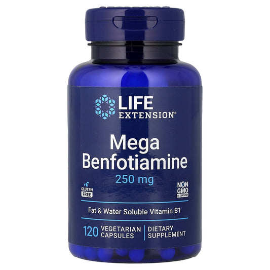 Life Extension Mega Benfotiamine, 120 Vegetarian Capsules