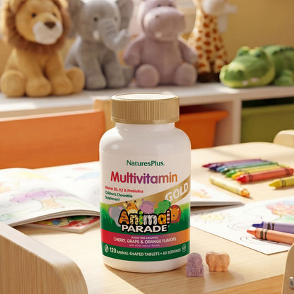 NaturesPlus Animal Parade Gold Children's Multivitamin, Assorted, 120 Tablets - view 6