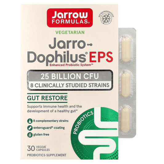 Jarrow Formulas Vegetarian Jarro-Dophilus EPS, 30 Veggie Capsules