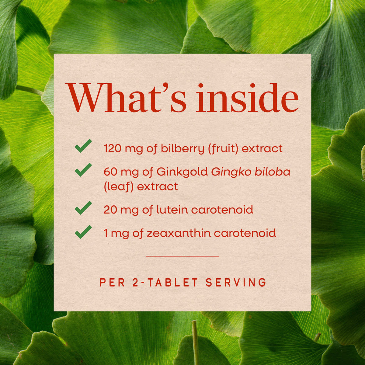 Nature's Way Ginkgold Eyes, 60 Vegan Tablets - view 4