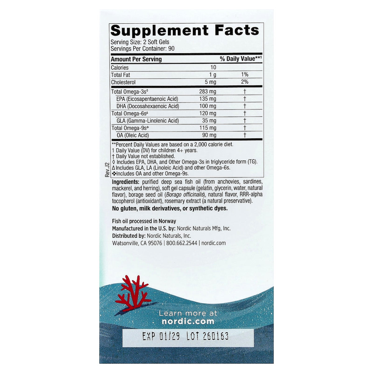Nordic Naturals Complete Omega Junior, Lemon, Ages 6+, 180 Mini Soft Gels - view 2