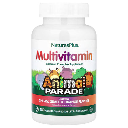 NaturesPlus Animal Parade Children's Chewable Multivitamin, 180 Tablets