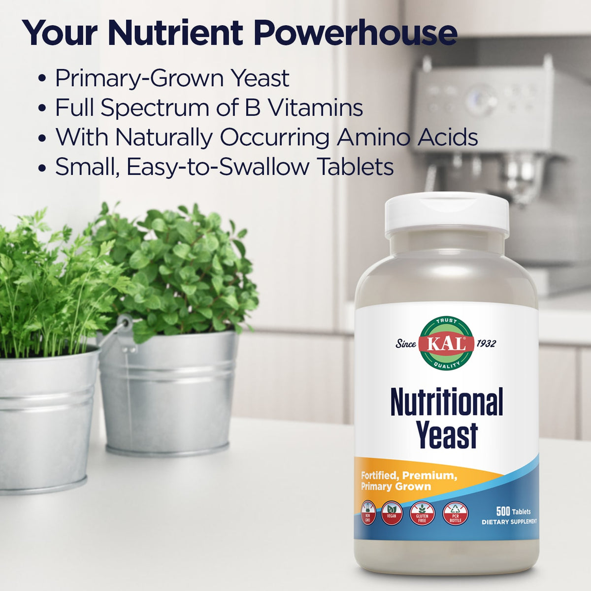 KAL Nutritional Yeast, 500 Tablets - view 3