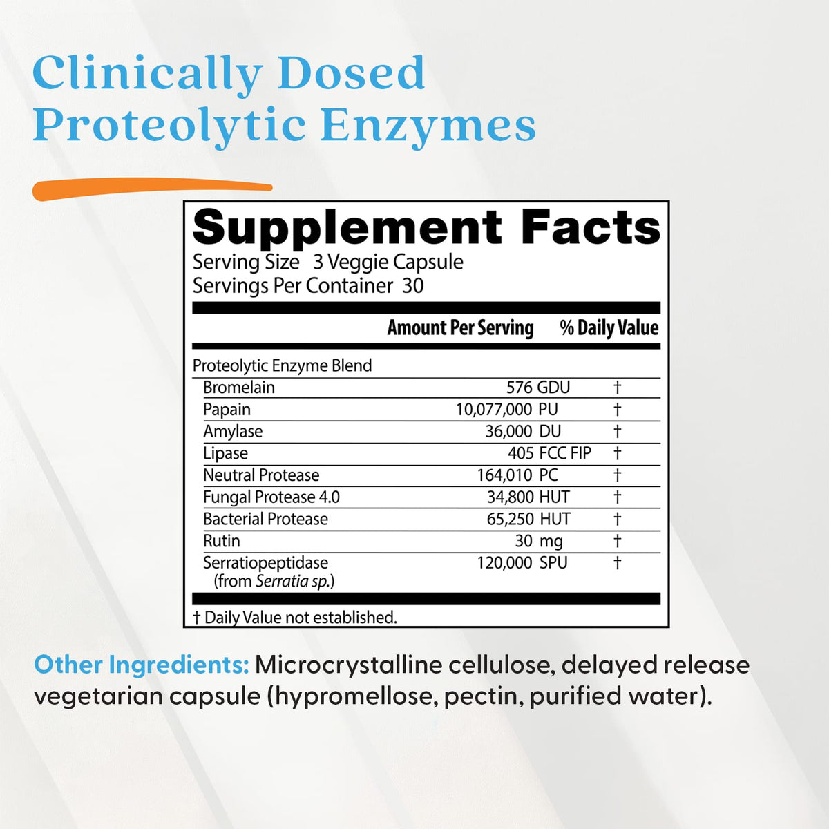 Doctor's Best Proteolytic Enzymes, 90 Delayed Release Veggie Caps - view 4