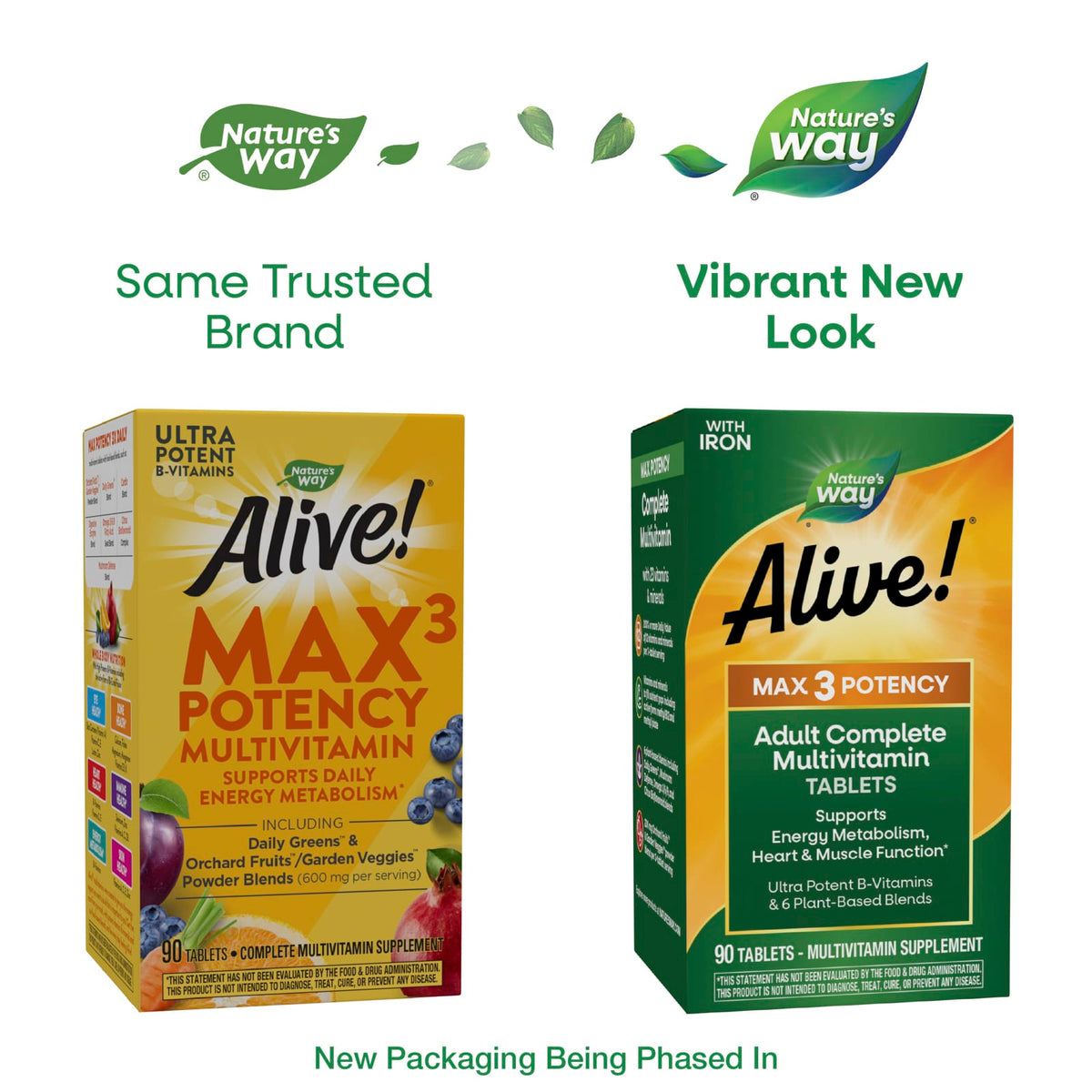 Nature's Way Alive! Max3 Potency Adult Multivitamin with Iron, 90 Tablets - view 5