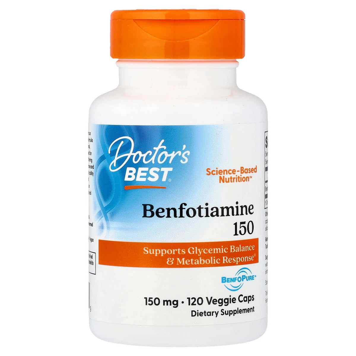 Doctor's Best Benfotiamine 150, 150 mg, 120 Vegetarian Capsules