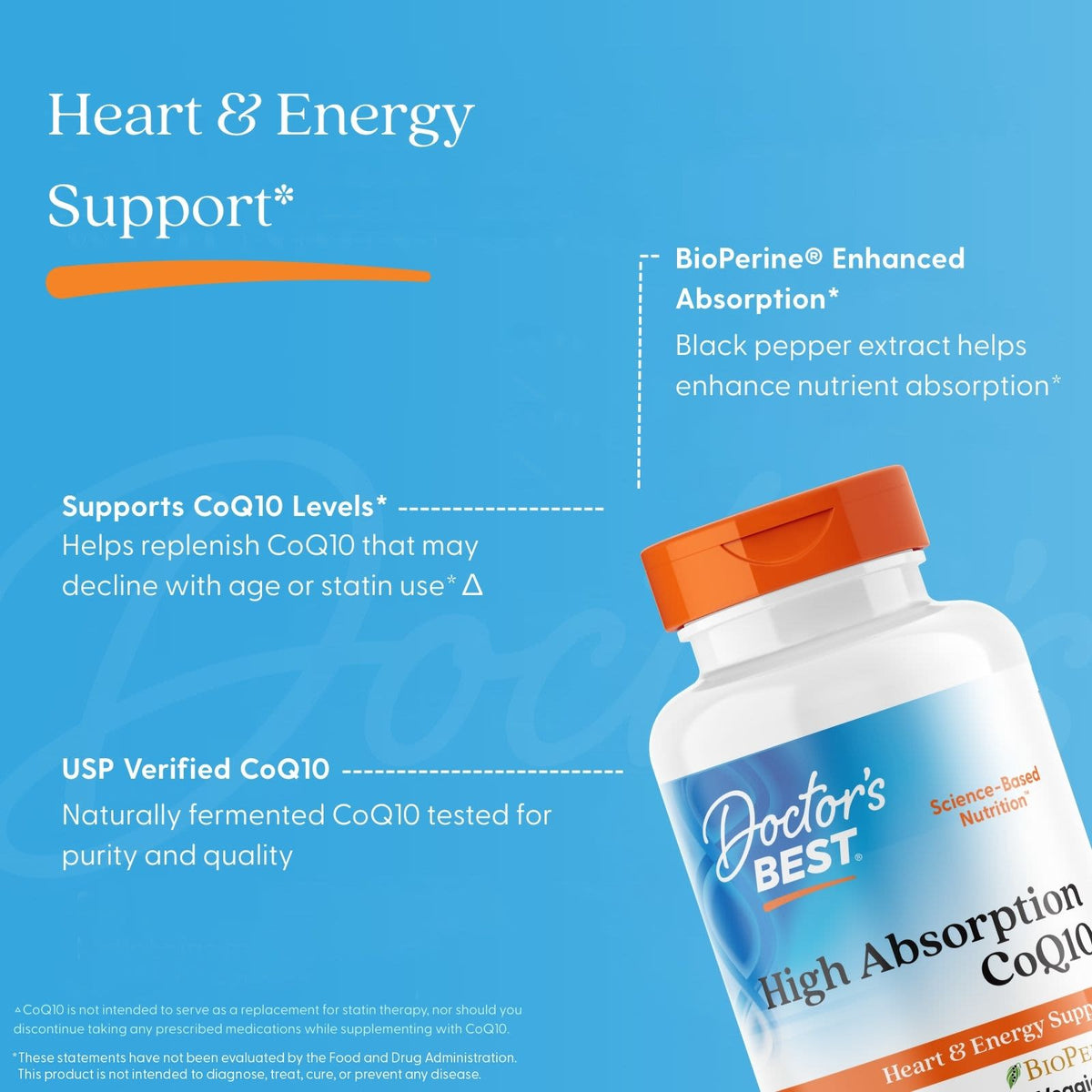 Doctor's Best High Absorption CoQ10, 180 Veggie Caps - view 5