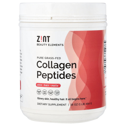 Zint Pure Grass-Fed Collagen Peptides, Unflavoured, 454 g (16 oz)