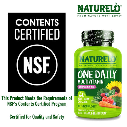 Naturelo One Daily Multivitamin for Women 50+, 60 Vegetarian Capsules - view 6