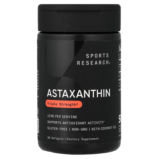 Sports Research Astaxanthin Triple Strength, 12 mg, 60 Softgels
