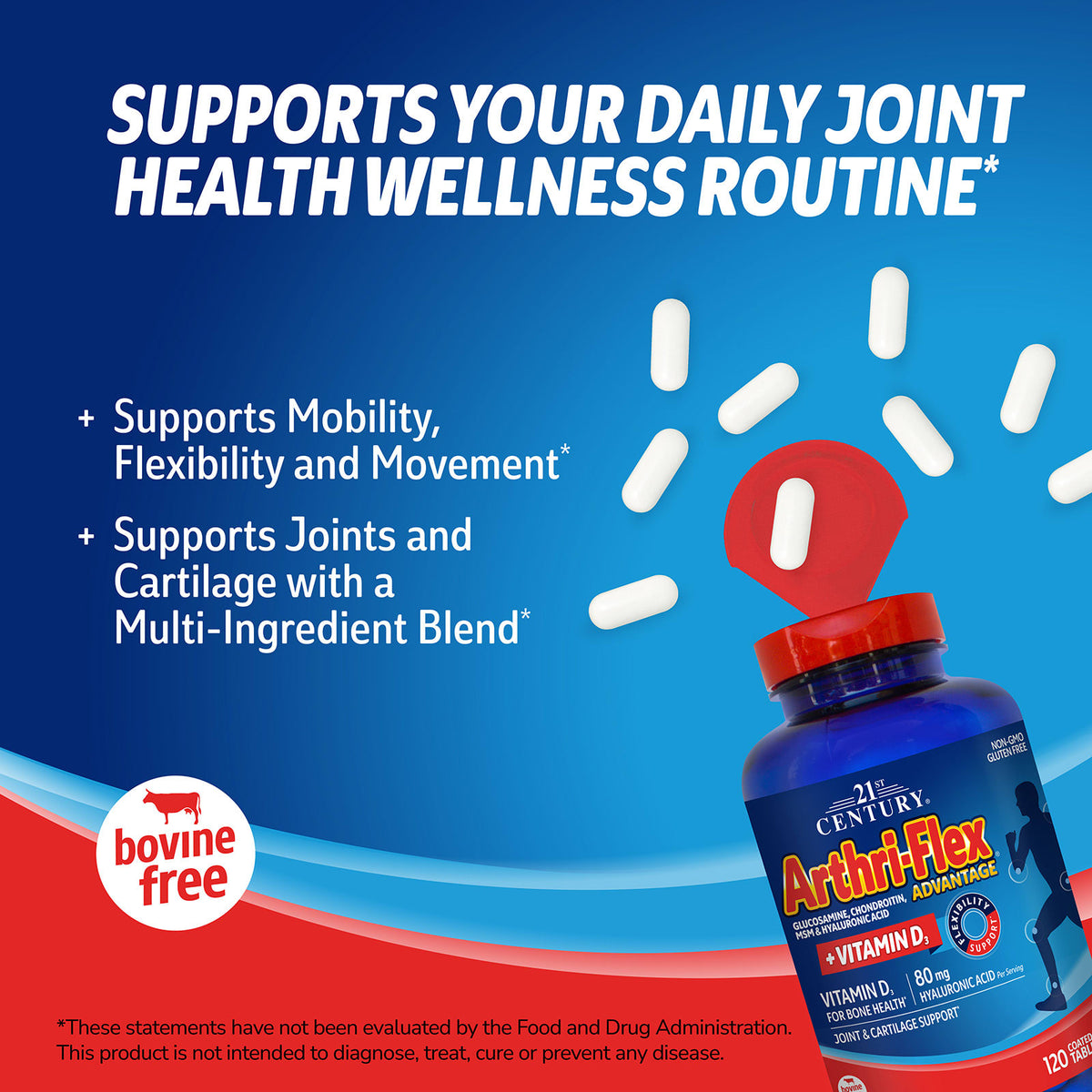 21st Century Arthri-Flex Advantage + Vitamin D3, 120 Coated Tablets - view 5
