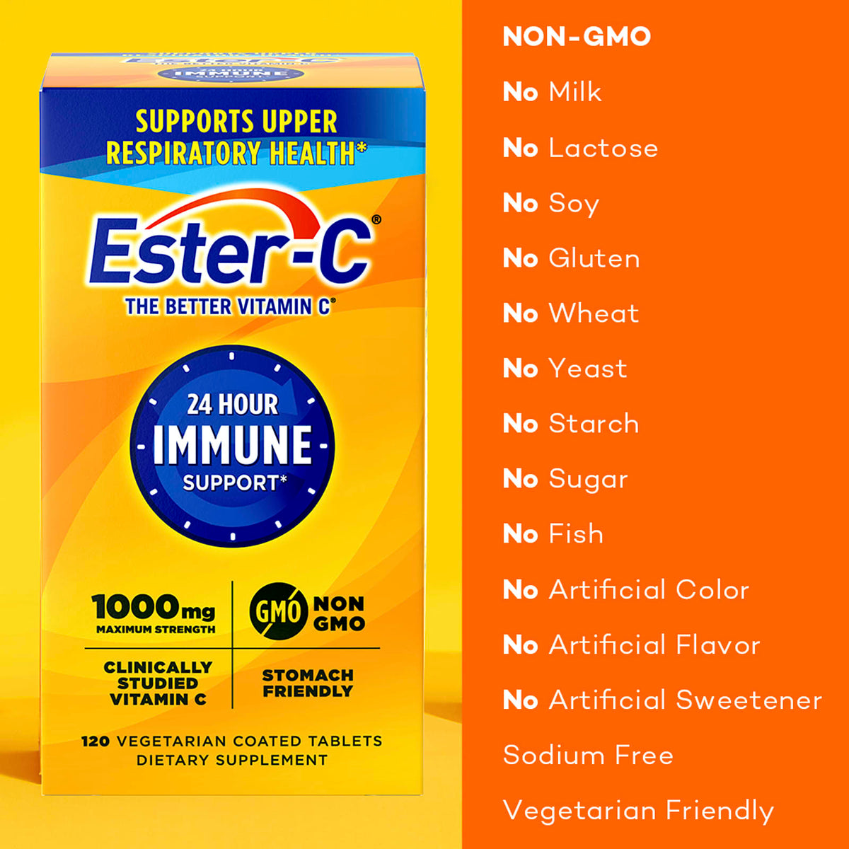 Nature's Bounty Ester-C Maximum Strength 1,000 mg, 120 Coated Tablets - view 5