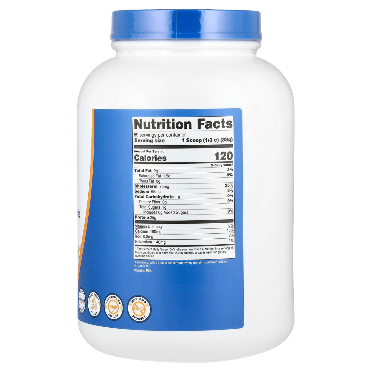 Nutricost Whey Protein Concentrate, Unflavoured, 2,268 g (5 lb) — alternate product view