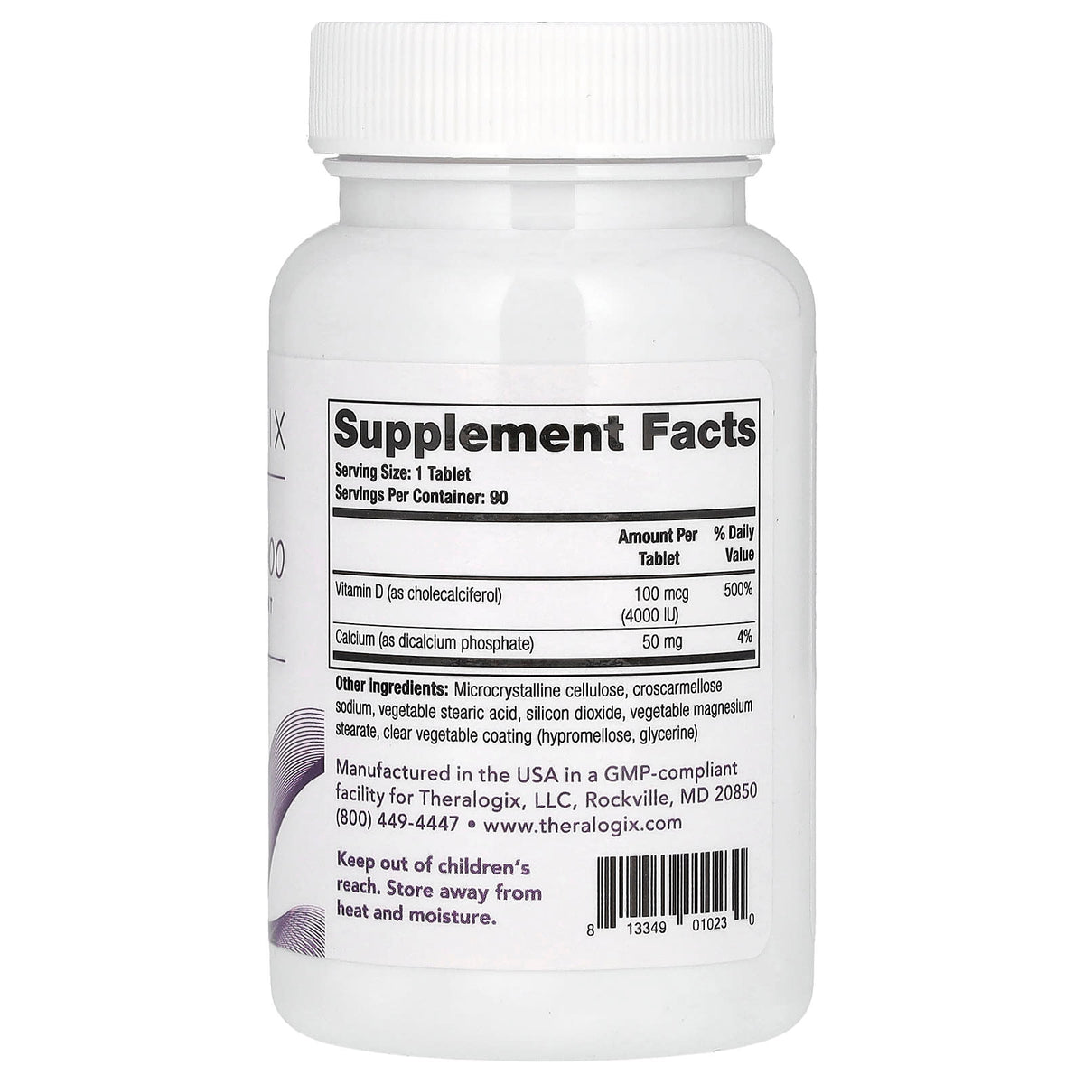 Theralogix Thera-D 4000, 90 Tablets — alternate product view