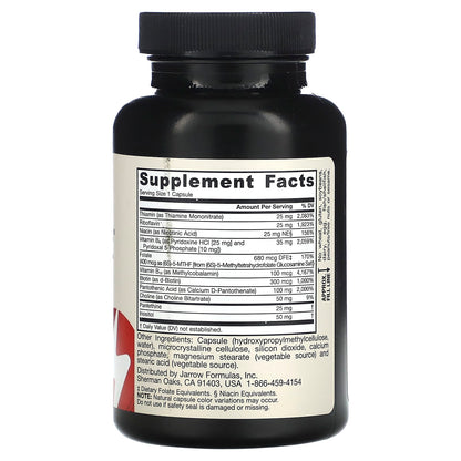 Jarrow Formulas B-Right Vitamin B Complex, 100 Veggie Capsules - view 2
