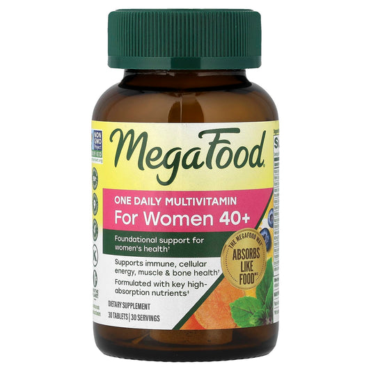 MegaFood One Daily Multivitamin for Women 40+, 30 Tablets