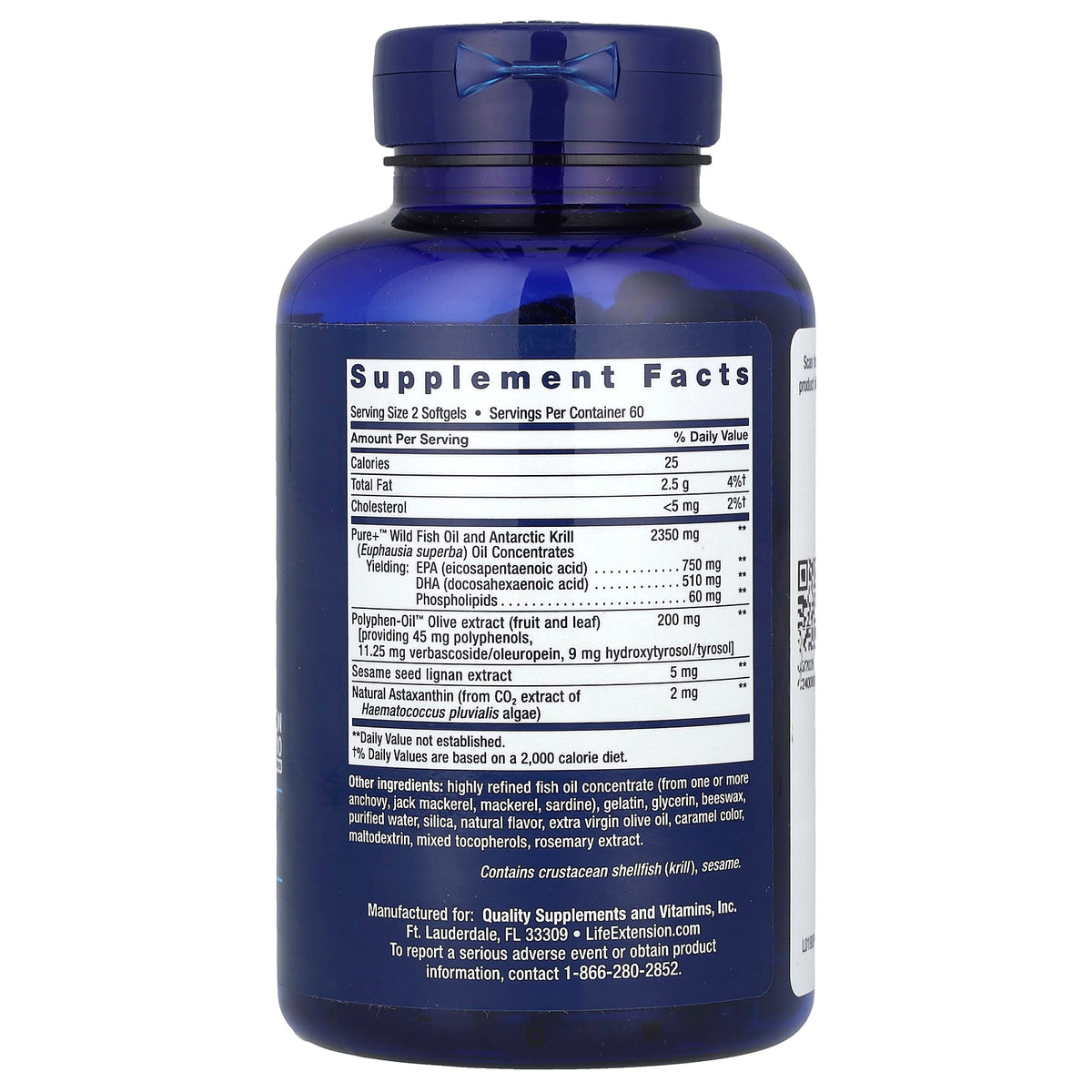Life Extension Super Omega-3 Plus, 120 Softgels - view 2