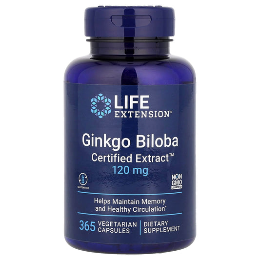 Life Extension Ginkgo Biloba 120 mg, 365 Vegetarian Capsules