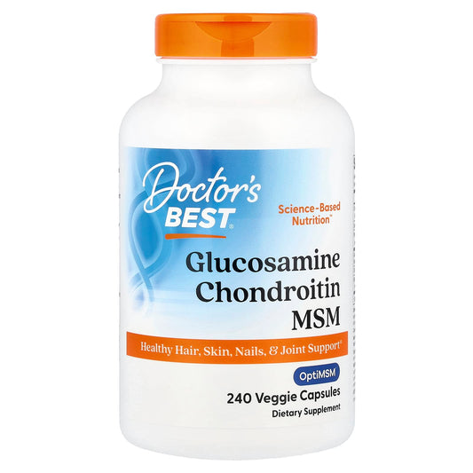 Doctor's Best Glucosamine Chondroitin MSM with OptiMSM, 240 Veggie Capsules