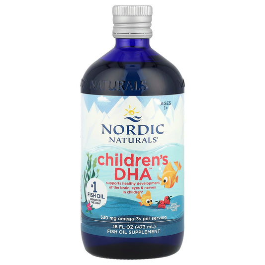 Nordic Naturals Children's DHA Ages 1+ Strawberry 530 mg, 16 fl oz (473 ml)