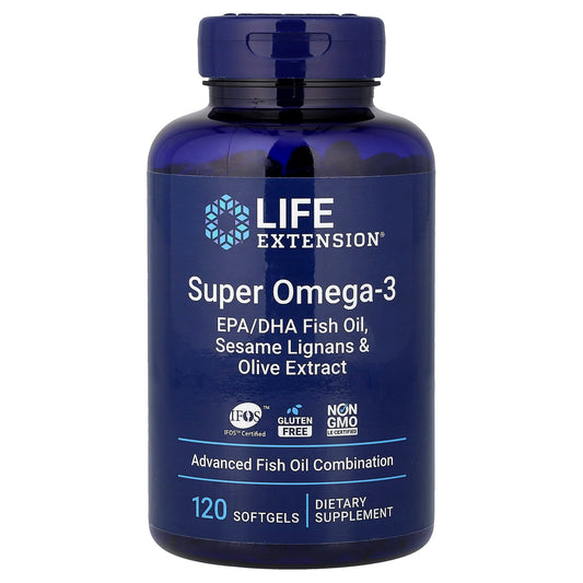 Life Extension Super Omega-3 Fish Oil, 120 Softgels