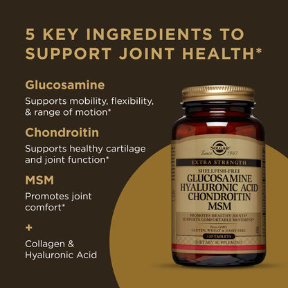 Solgar Glucosamine Hyaluronic Acid Chondroitin MSM, 120 Tablets - view 5