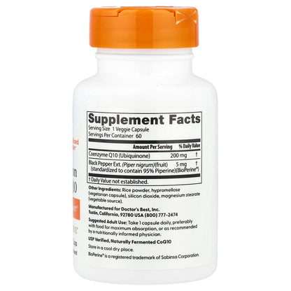 Doctor's Best High Absorption CoQ10 with BioPerine, 60 Veggie Caps - view 2