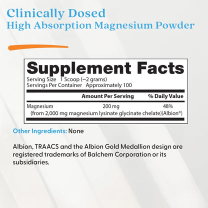 Doctor's Best High Absorption Magnesium Powder, 200 g (7.1 oz) - view 3