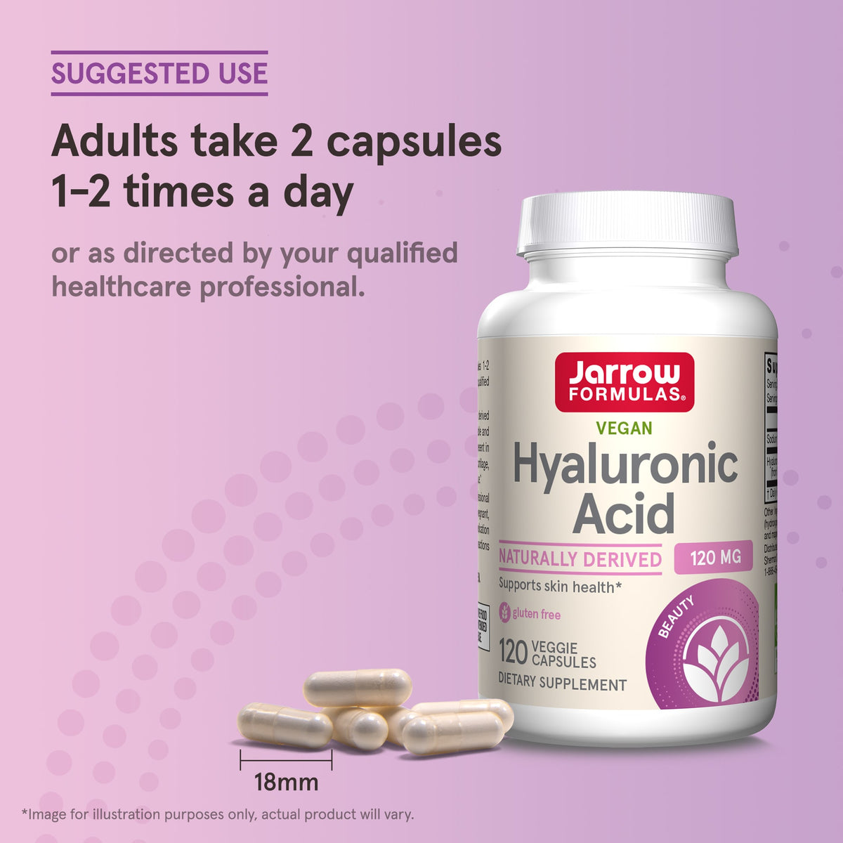 Jarrow Formulas Hyaluronic Acid, 120 Veggie Capsules - view 5