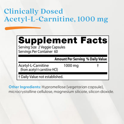 Doctor's Best Acetyl-L-Carnitine 500 mg, 120 Veggie Caps - view 4