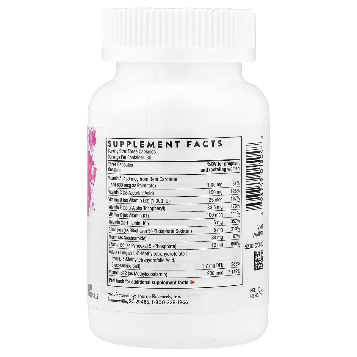 Thorne Basic Prenatal, 90 Capsules - view 2