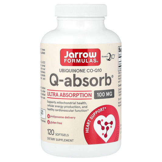 Jarrow Formulas Q-Absorb Co-Q10 100 mg, 120 Softgels