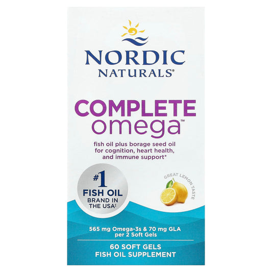 Nordic Naturals Complete Omega, Lemon, 60 Soft Gels