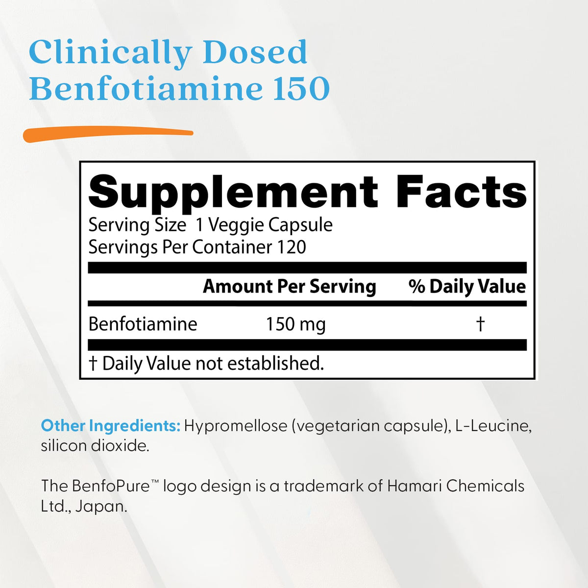 Doctor's Best Benfotiamine 150, 150 mg, 120 Vegetarian Capsules - view 4