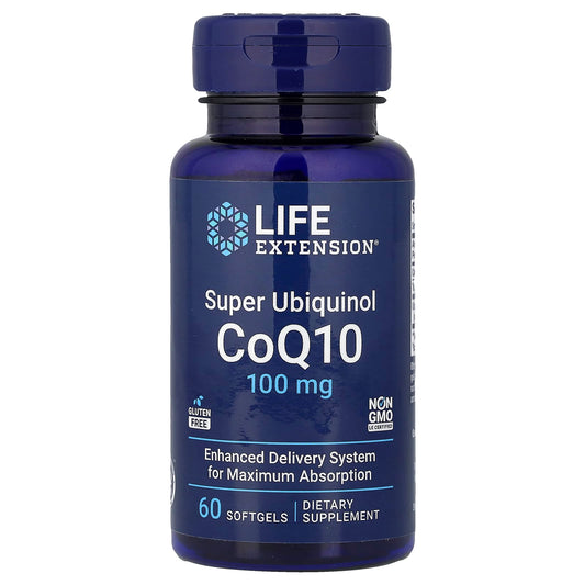 Life Extension Super Ubiquinol CoQ10, 100 mg, 60 Softgels