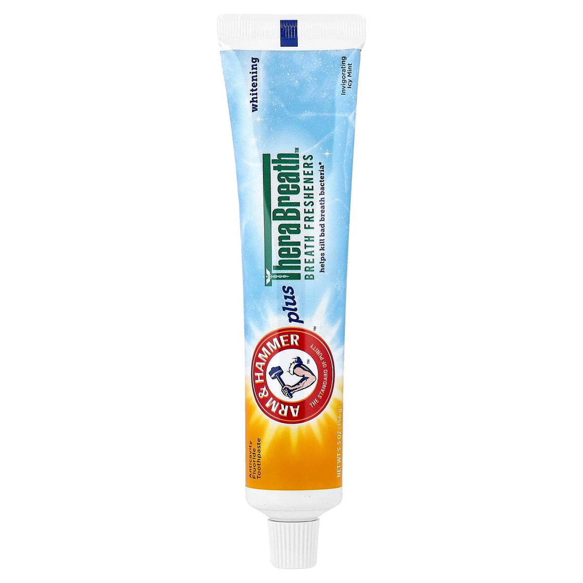 Arm & Hammer TheraBreath Whitening Fluoride Toothpaste, Icy Mint, 156 g