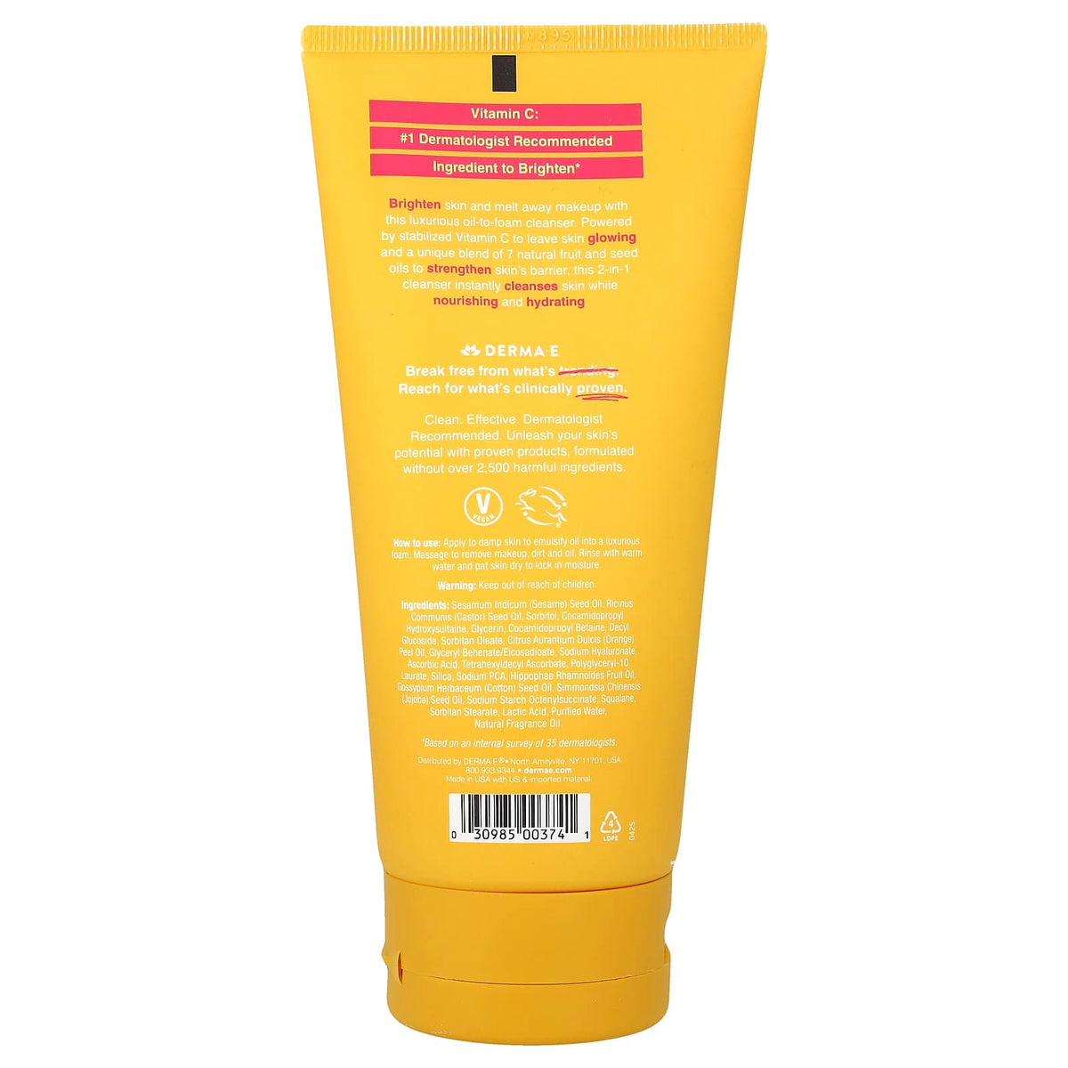Derma E Vitamin C Foaming Oil Cleanser, 175 ml - view 2
