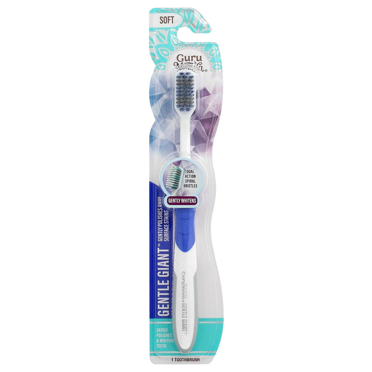 GuruNanda Gentle Giant Toothbrush, Soft, 1 Toothbrush — product view