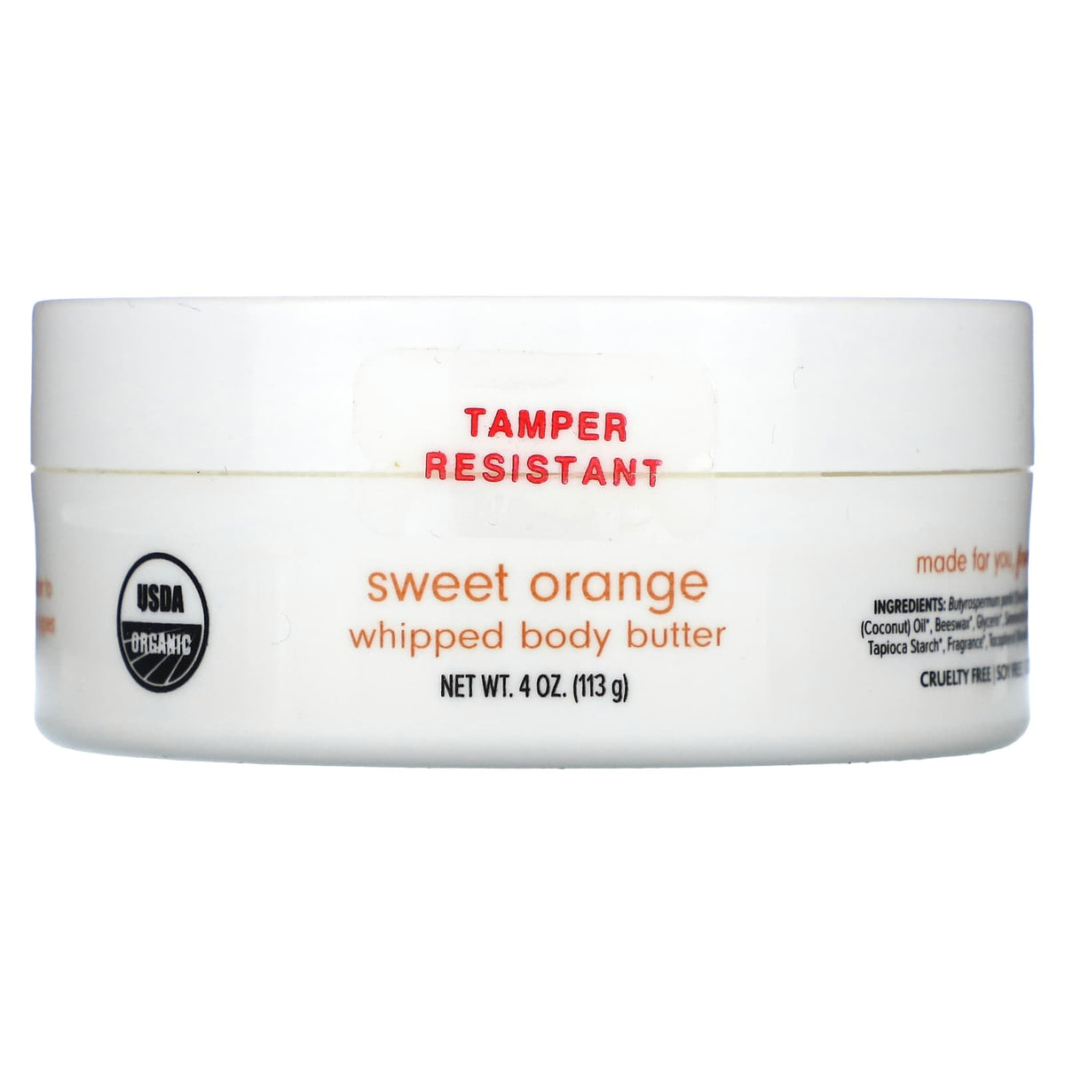 Dr. Mercola Ola Botanicals Whipped Body Butter, Sweet Orange, 113 g