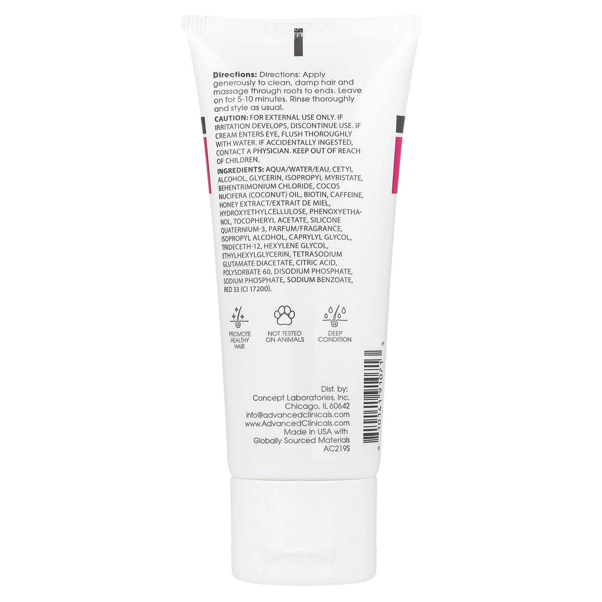 Advanced Clinicals Biotin Anti-Breakage Hair Mask 59 ml (2 fl oz) — alternate product view