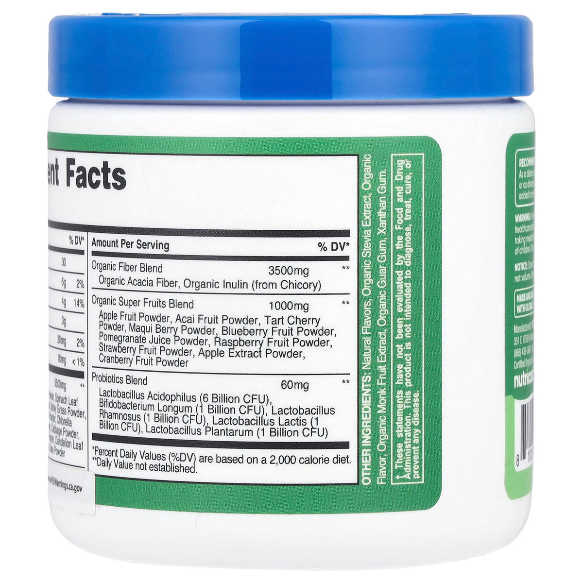 Nutricost Organic Super Greens Unflavoured 103 g (3.7 oz) - view 3