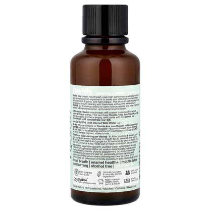 Davids Fresh Breath Mouthwash Refill Concentrate, Fresh Mint, 118 ml (4 fl oz) - view 2