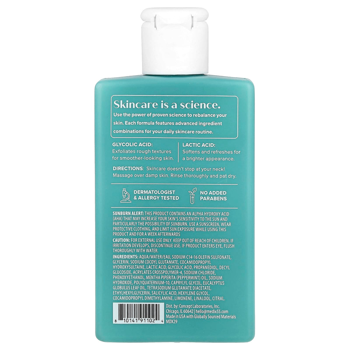 Medix 5.5 Skin Perfecting Glycolic + Lactic Acid Body Wash 89 ml (3 fl oz) — alternate product view